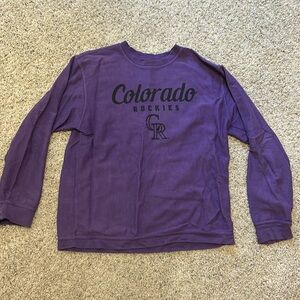 Purple Colorado Rockies women’s sweatshirt